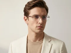 BS2012-3232_Black_Semi-rimless_Metal_Glasses-tryon_male