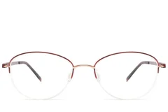 BS2012-3234_Red_Semi-rimless_Metal_Glasses_front