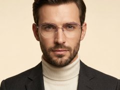 BS2012-3235_Purple_Semi-rimless_Metal_Glasses-tryon_male