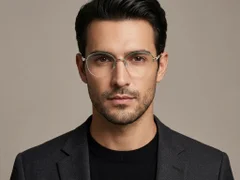 BS2012-3236_Green_Semi-rimless_Metal_Glasses-tryon_male