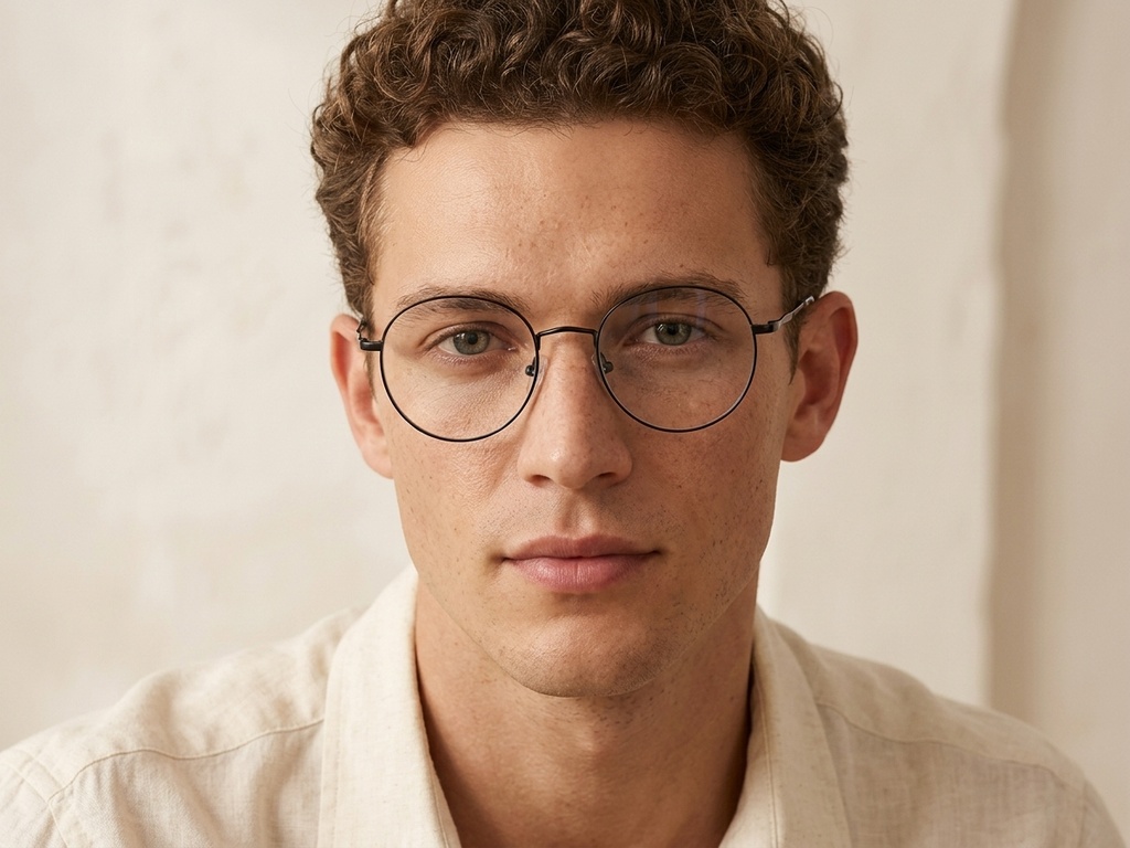 BS2012-3243_Black_Oval_Metal_Glasses-tryon_male