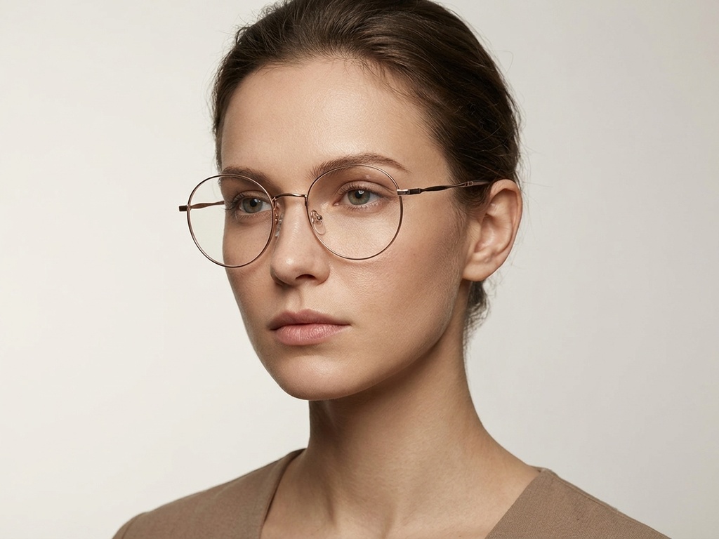 BS2012-3244_Golden_Oval_Metal_Glasses-tryon_female