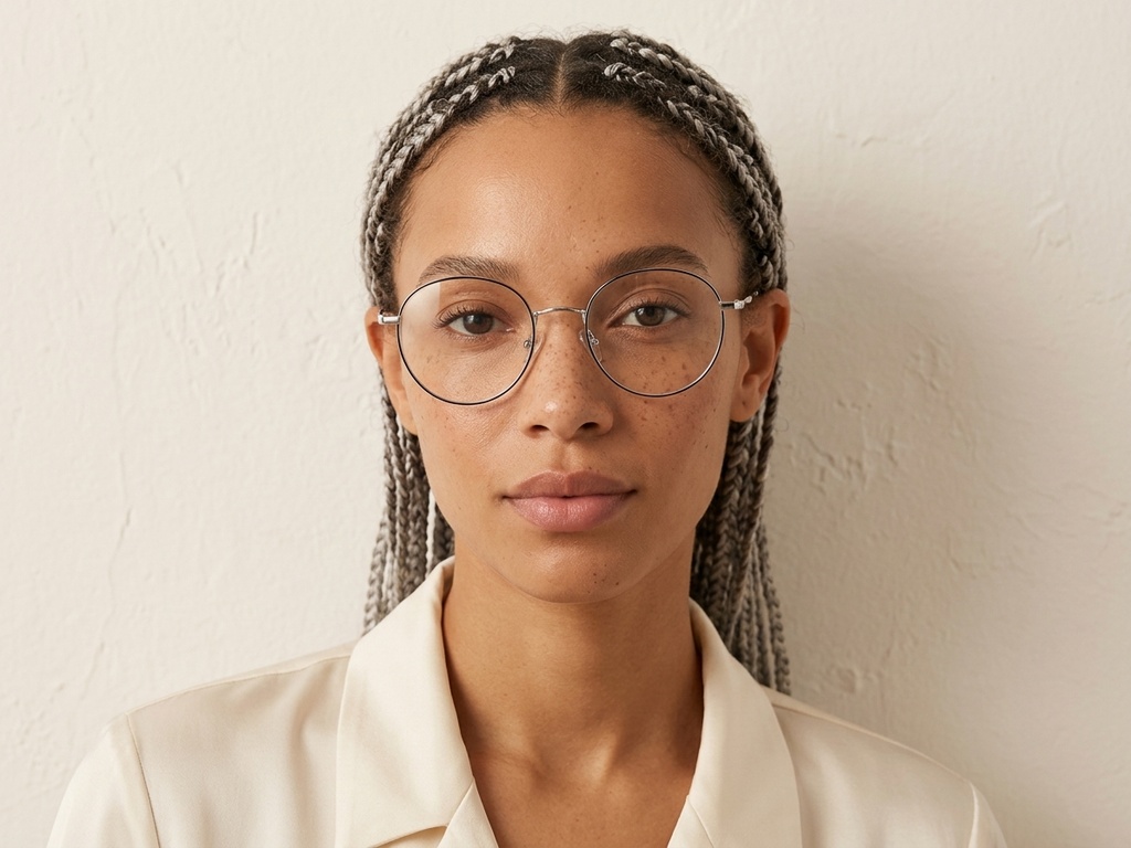 BS2012-3245_Black_Oval_Metal_Glasses-tryon_female