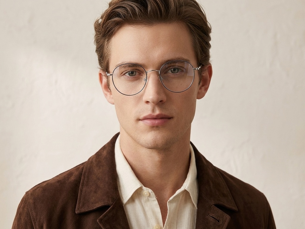 BS2012-3245_Black_Oval_Metal_Glasses-tryon_male