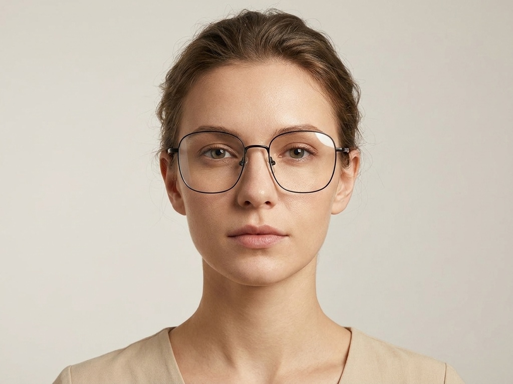 BS2012-3248_Black_Rectangular_Metal_Glasses-tryon_female