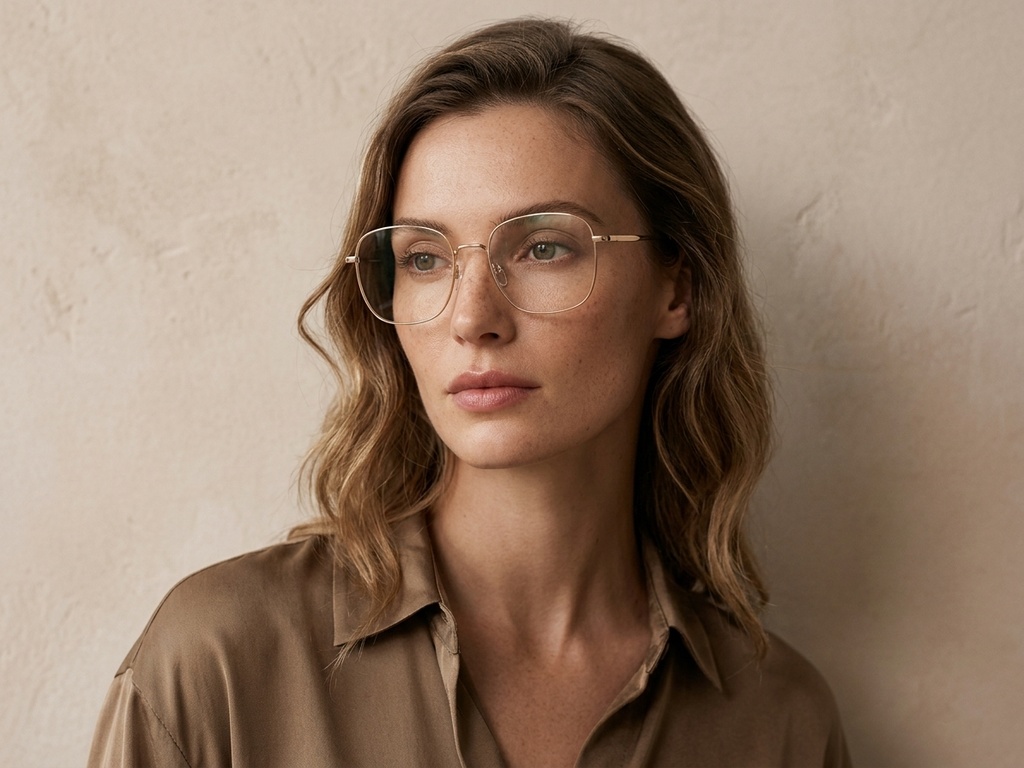 BS2012-3249_Golden_Rectangular_Metal_Glasses-tryon_female