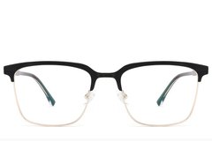 BS2012-3252_Black_Rectangular_Metal_Glasses_front