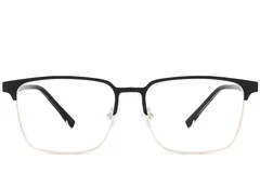 BS2012-3255_Golden_Rectangular_Metal_Glasses_front