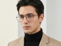 BS2012-3258_Black_Oval_Metal_Glasses-tryon_male