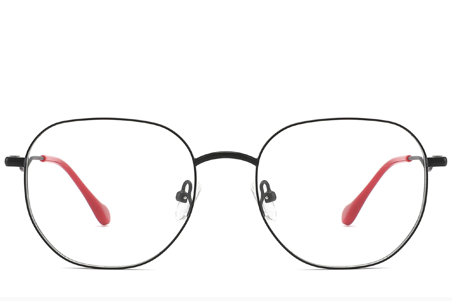 BS2012-3258_Black_Oval_Metal_Glasses_front