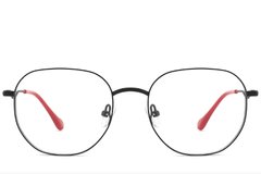 BS2012-3258_Black_Oval_Metal_Glasses_front