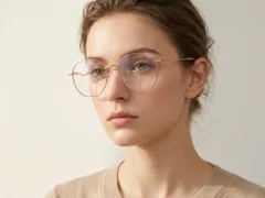 BS2012-3259_Pink_Oval_Metal_Glasses-tryon_female
