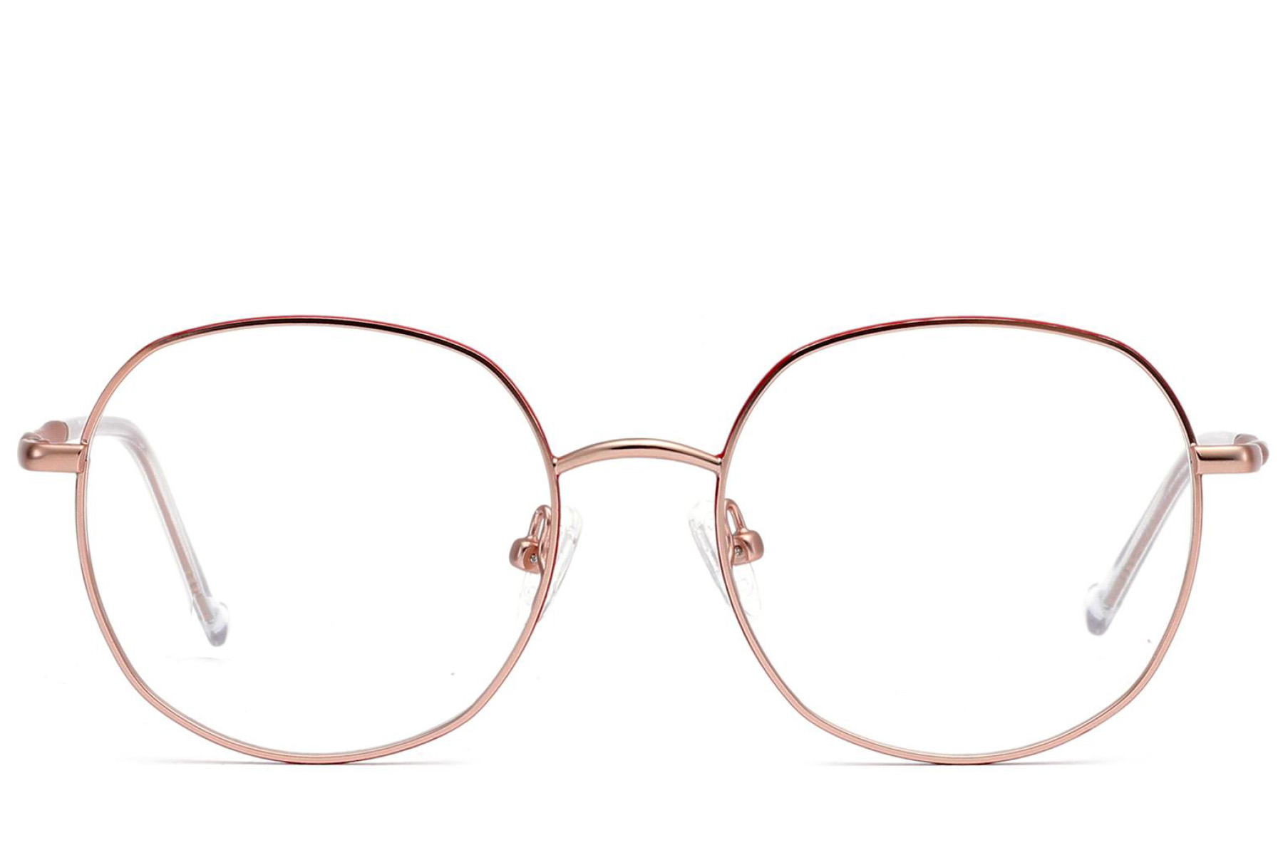 BS2012-3273_Pink_Geometric_Metal_Glasses_front