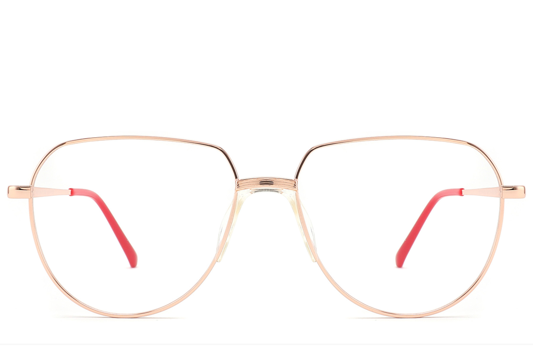 BS2012-3274_Pink_Oval_Metal_Glasses_front