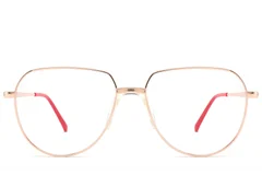 BS2012-3274_Pink_Oval_Metal_Glasses_front