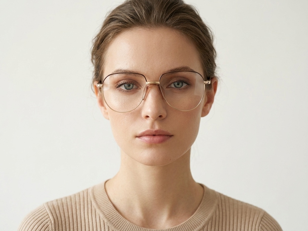 BS2012-3277_Golden_Oval_Metal_Glasses-tryon_female