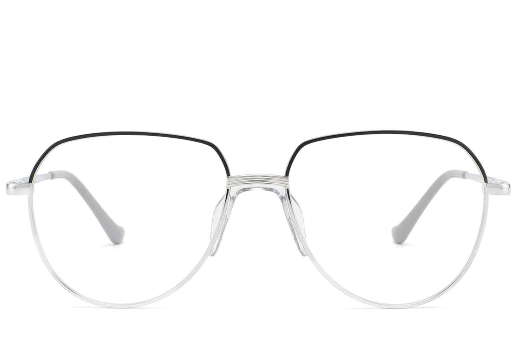 BS2012-3281_Silver_Oval_Metal_Glasses-front
