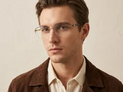 BS2012-3286_Black_Semi-rimless_Metal_Glasses-tryon_male