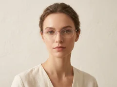 BS2012-3288_Pink_Semi-rimless_Metal_Glasses-tryon_female
