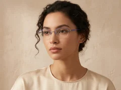 BS2012-3294_Blue_Semi-rimless_Metal_Glasses-tryon_female