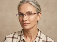 BS2012-3295_Purple_Semi-rimless_Metal_Glasses-tryon_female
