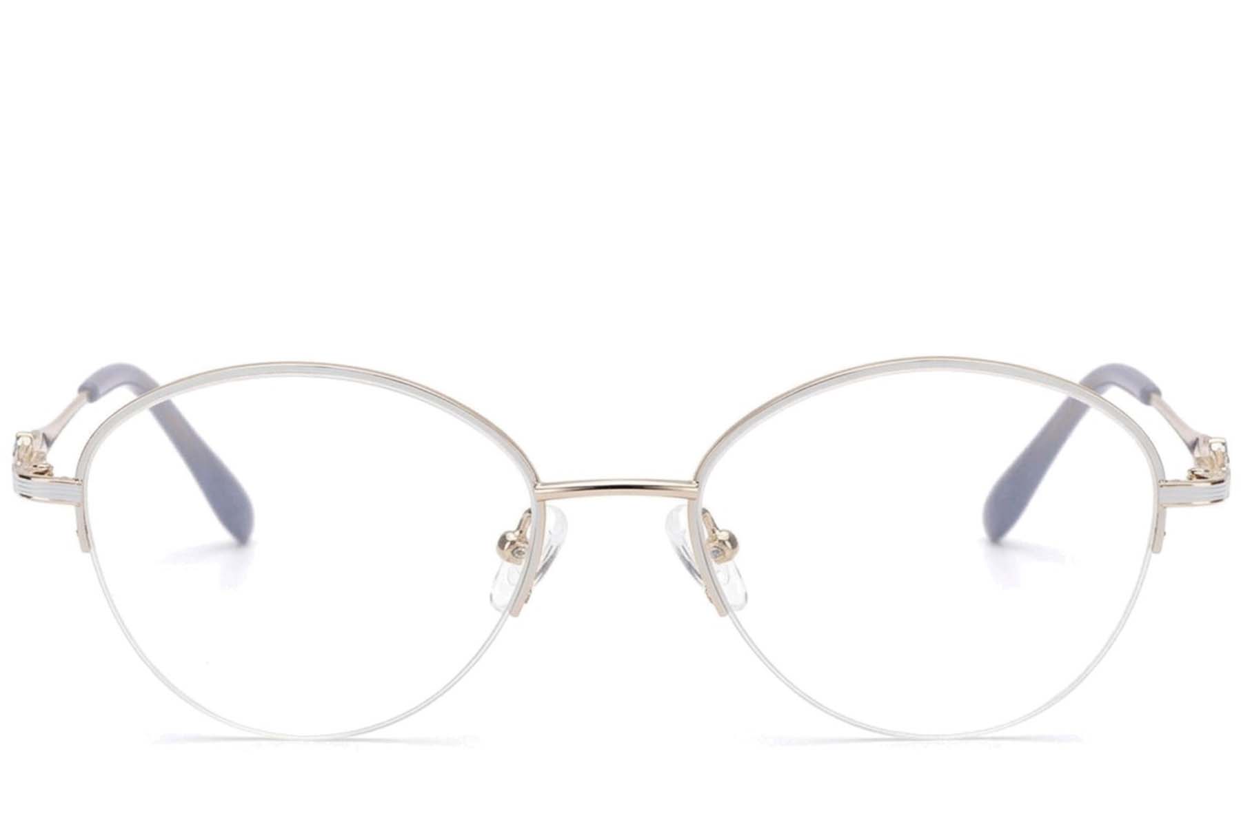 BS2012-3298_Golden_Semi-rimless_Metal_Glasses-front