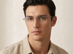 BS2012-3300_Purple_Semi-rimless_Metal_Glasses-tryon_male