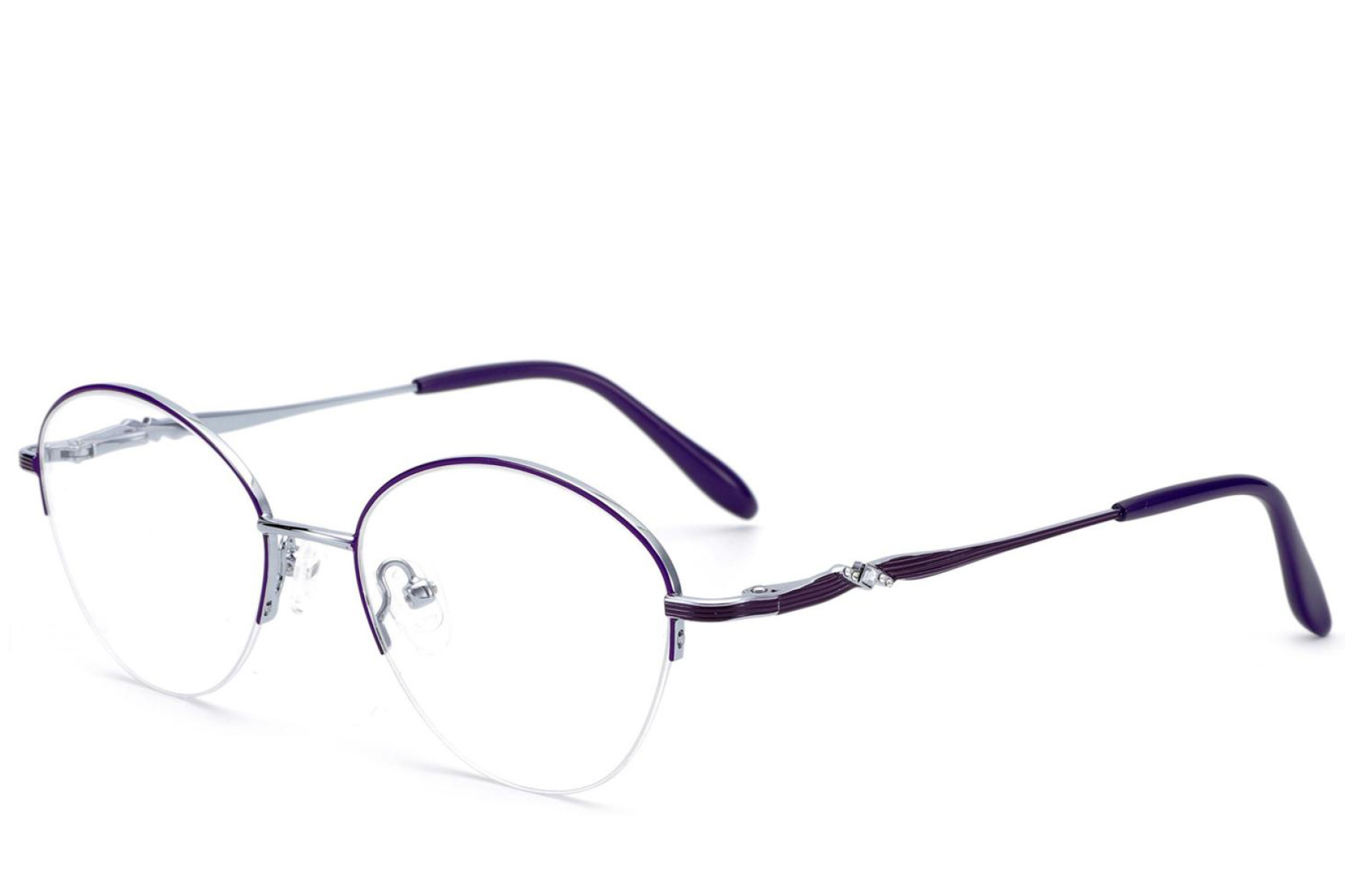 BS2012-3300_Purple_Semi-rimless_Metal_Glasses_corner