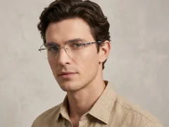 BS2012-3301_Blue_Semi-rimless_Metal_Glasses-tryon_male