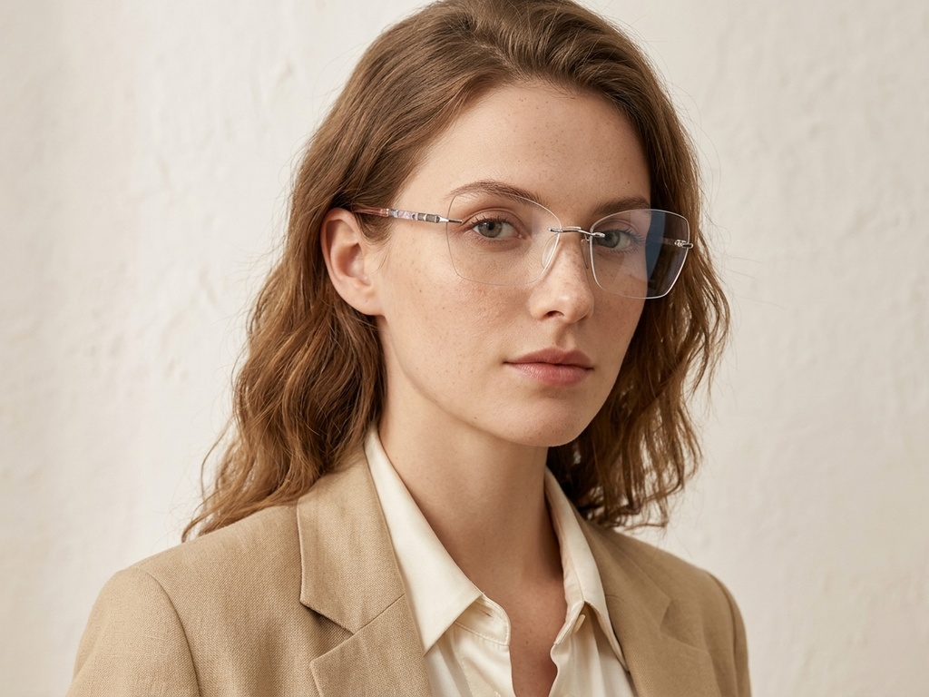 BS2012-3312_Silver_Invisible_Metal_Glasses-tryon_female