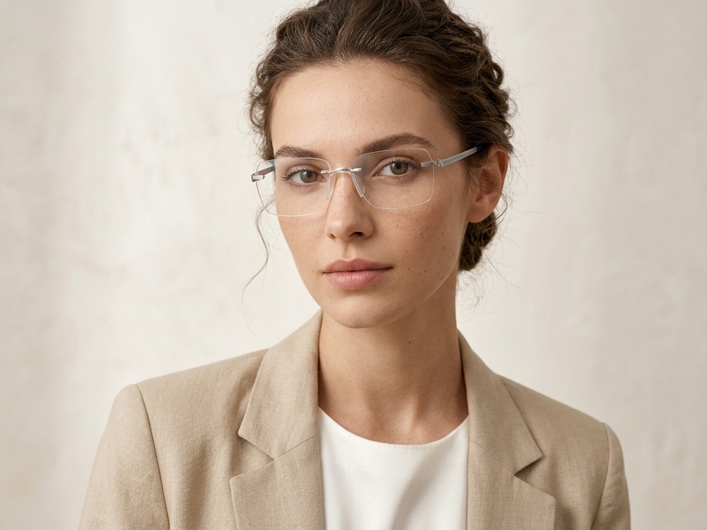 BS2012-3315_Silver_Invisible_Metal_Glasses-tryon_female