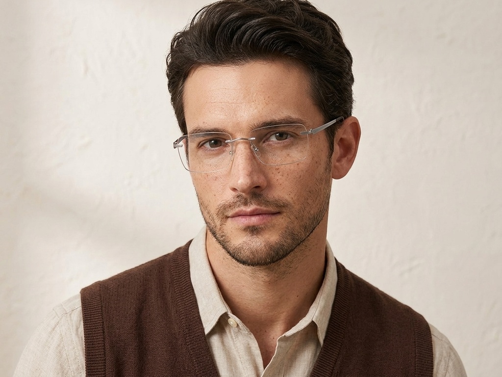 BS2012-3320_Silver_Invisible_Metal_Glasses-tryon_male