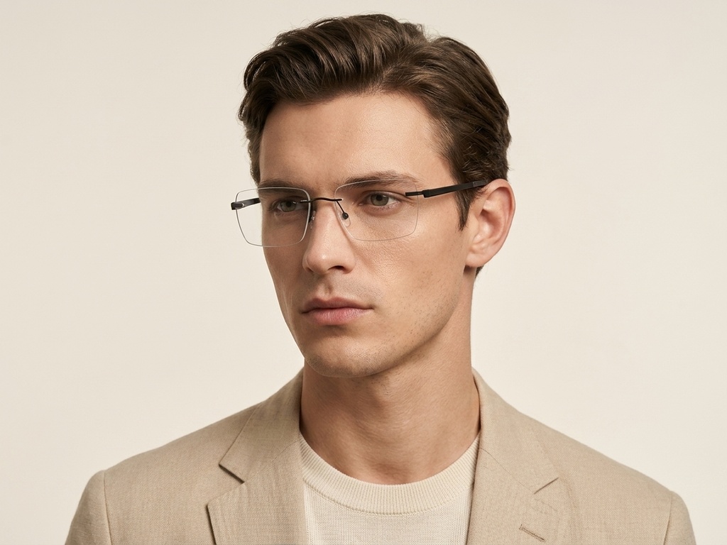 BS2012-3323_Grey_Invisible_Metal_Glasses-tryon_male