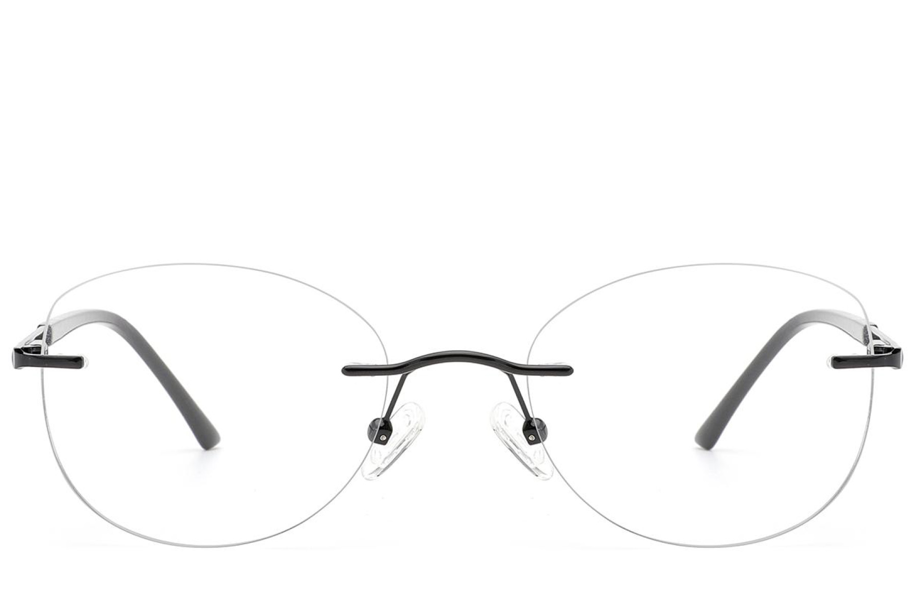 BS2012-3324_Black_Invisible_Metal_Glasses_front