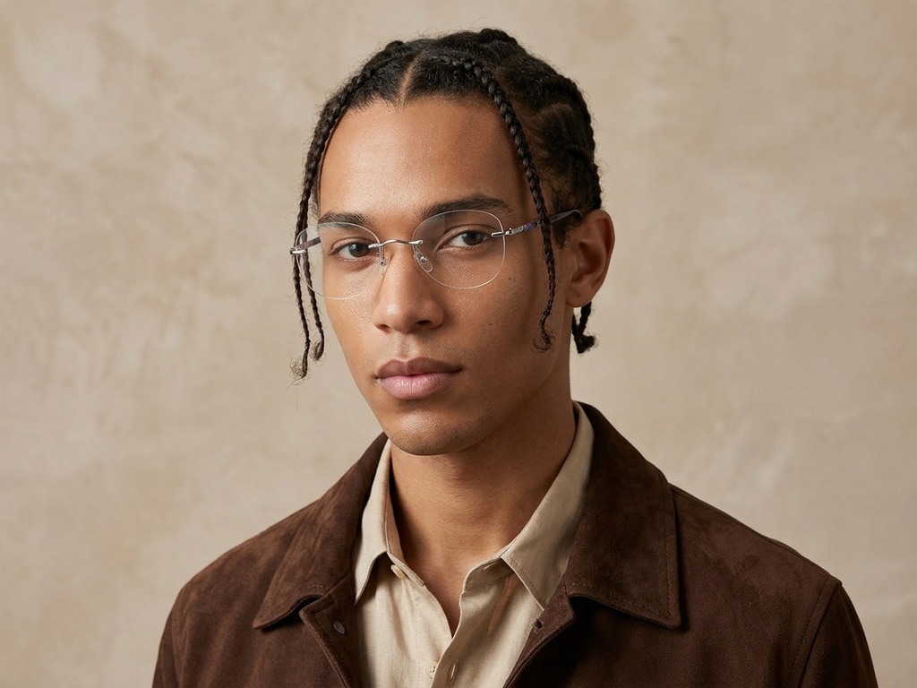 BS2012-3326_Silver_Invisible_Metal_Glasses-tryon_male