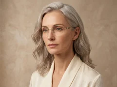 BS2012-3330_Golden_Invisible_Metal_Glasses-tryon_female