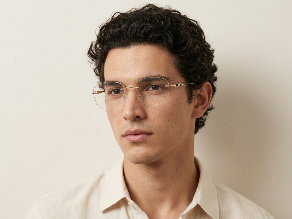 BS2012-3330_Golden_Invisible_Metal_Glasses-tryon_male