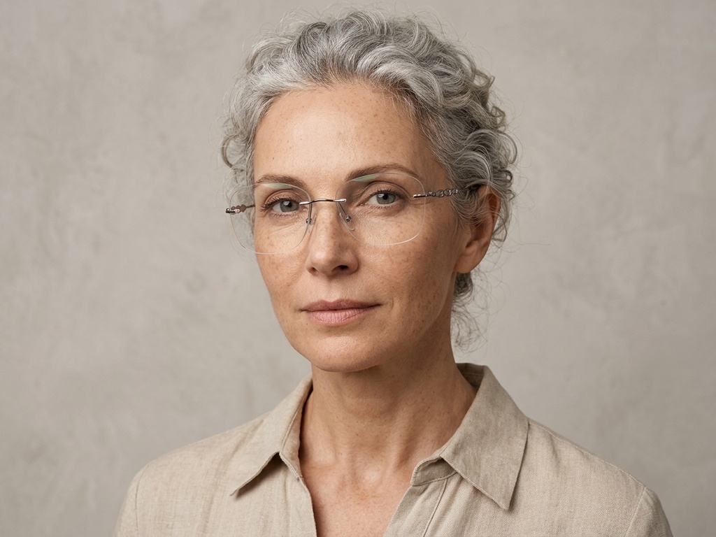 BS2012-3333_Silver_Invisible_Metal_Glasses-tryon_female