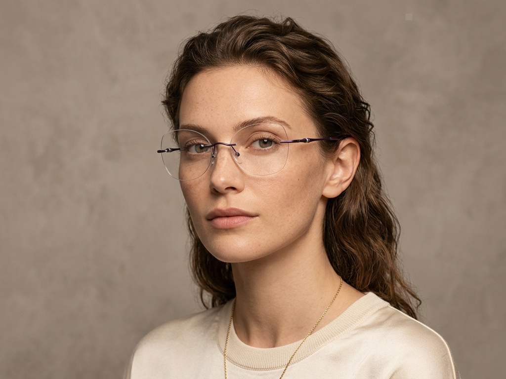 BS2012-3339_Purple_Invisible_Metal_Glasses-tryon_female