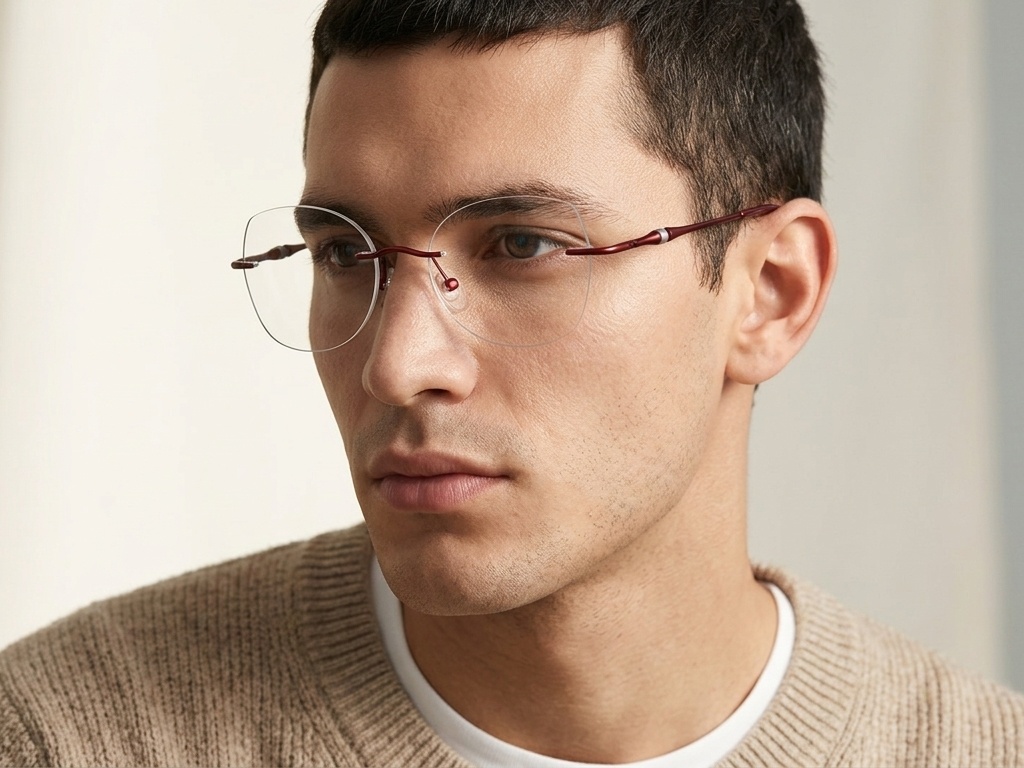 BS2012-3340_Red_Invisible_Metal_Glasses-tryon_male