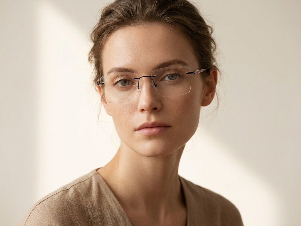 BS2012-3347_Black_Invisible_Metal_Glasses-tryon_female