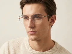 BS2012-3352_Black_Semi-rimless_Metal_Glasses-tryon_male
