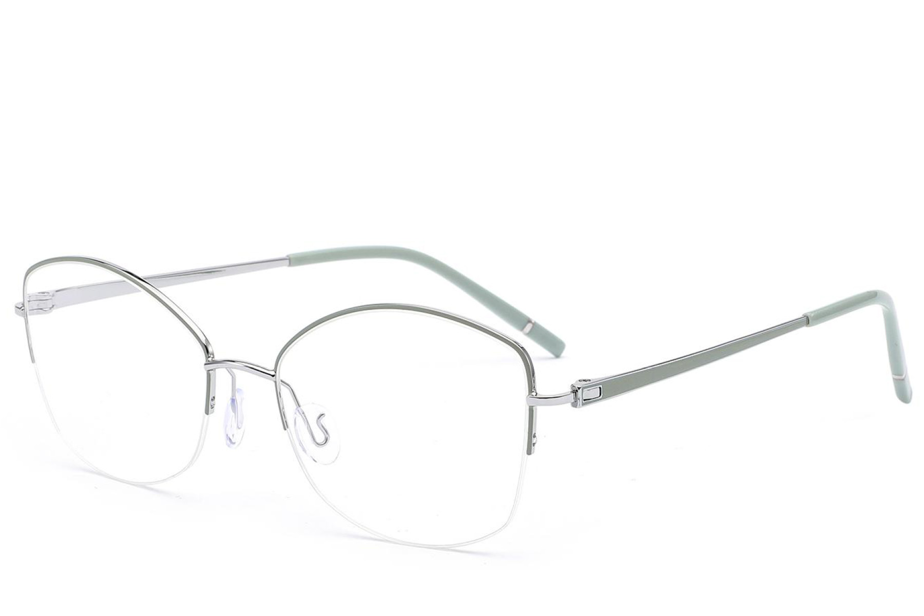 BS2012-3355_Green_Semi-rimless_Metal_Glasses_corner