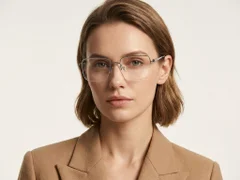 BS2012-3357_Grey_Semi-rimless_Metal_Glasses-tryon_female