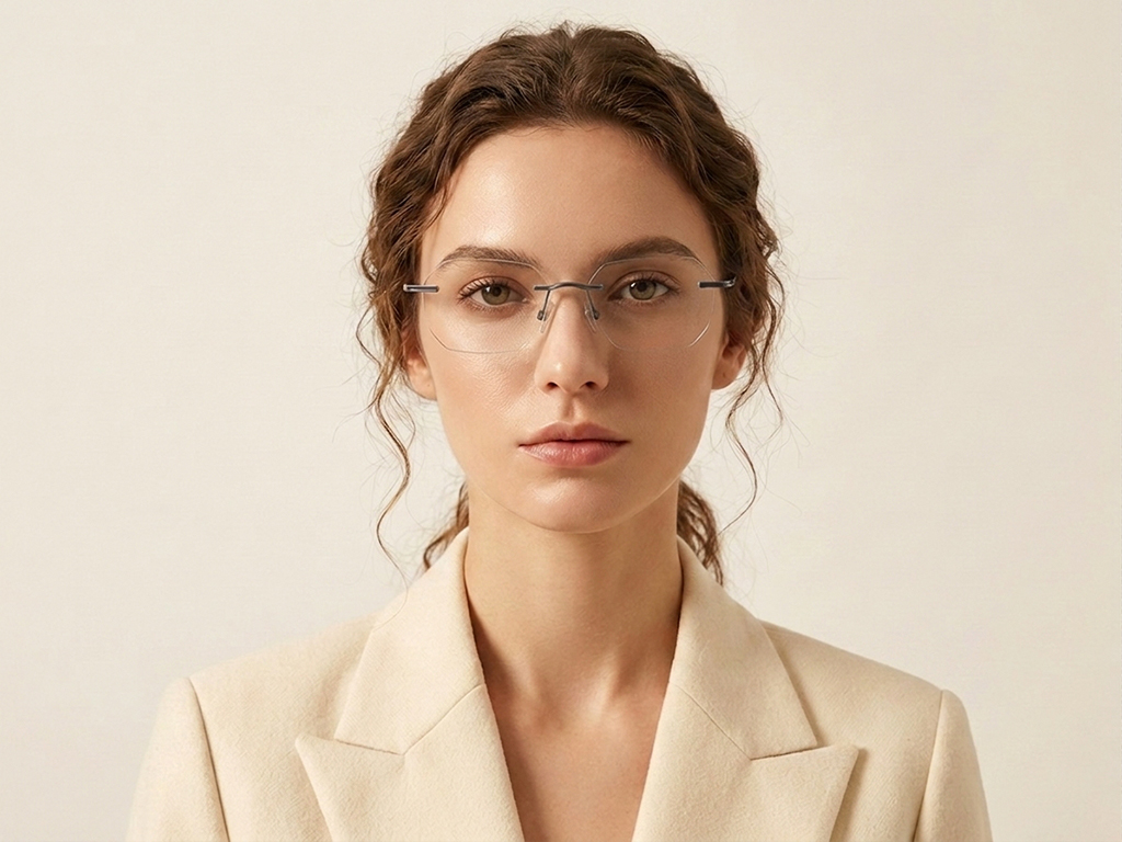 BS2012-3365_Grey_Invisible_Metal_Glasses-tryon_female