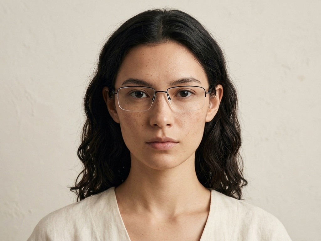 BS2012-3371_Black_Semi-rimless_Metal_Glasses-tryon_female