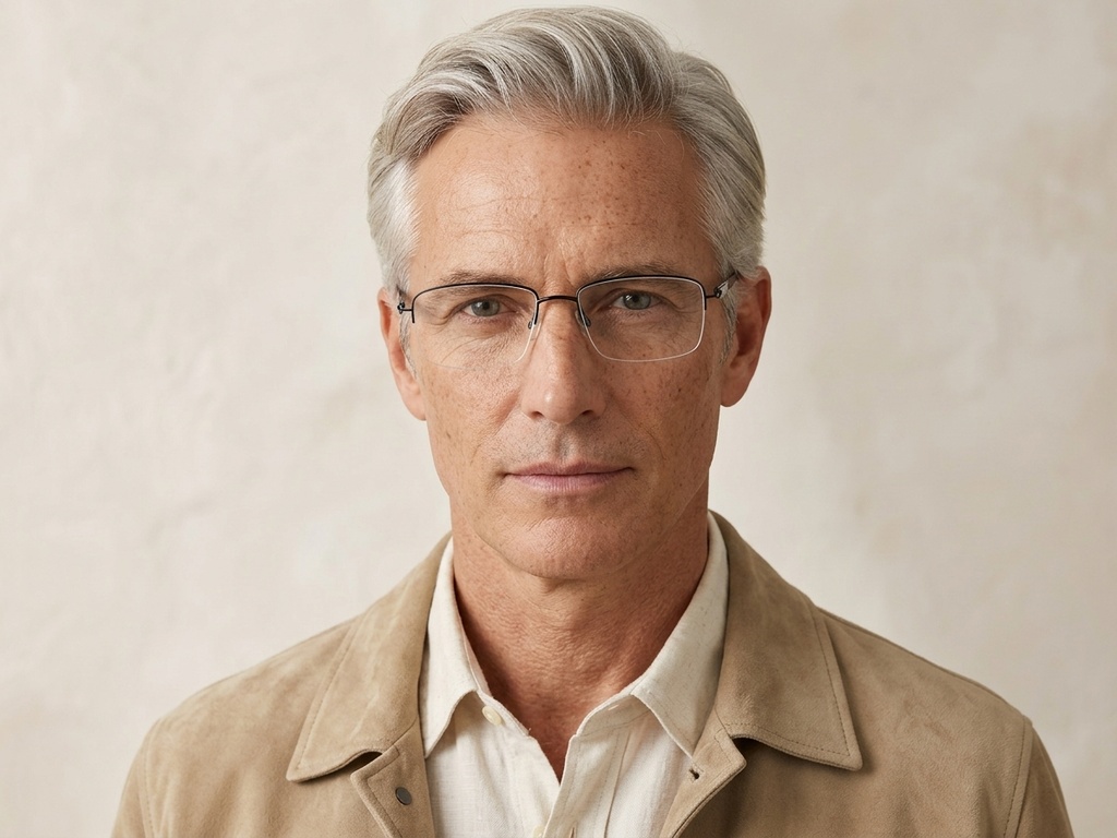 BS2012-3371_Black_Semi-rimless_Metal_Glasses-tryon_male