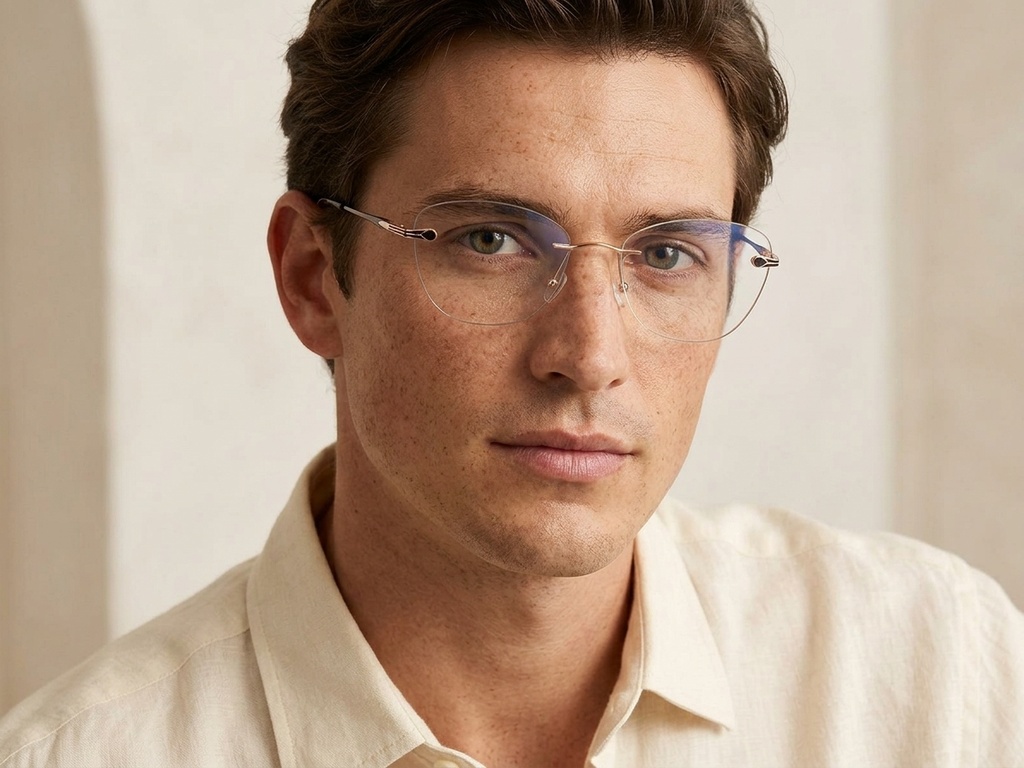 BS2012-3376_Pink_Invisible_Metal_Glasses-tryon_male