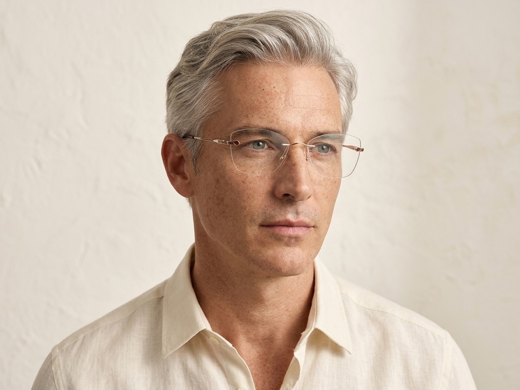 BS2012-3383_Golden_Invisible_Metal_Glasses-tryon_male