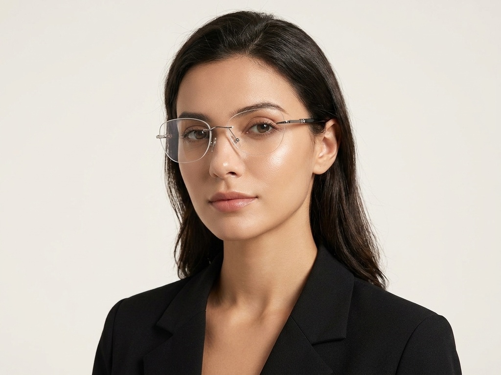 BS2012-3392_Silver_Invisible_Metal_Glasses-tryon_female
